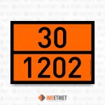ADR Turuncu Plaka Etiketi 30/1202