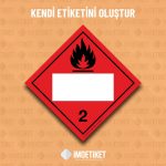Sınıf 2.1 Alevlenir Gazlar IMO Etiketi (Tasarla)