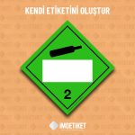 Sınıf 2.2 Boğucu Gazlar IMO Etiketi (Tasarla)
