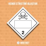 Sınıf 2.3 Zehirli Gazlar IMO Etiketi (Tasarla)