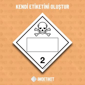 Sınıf 2.3 Zehirli Gazlar IMO Etiketi (Tasarla)