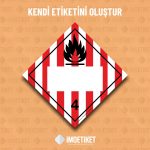Sınıf 4.1 Alevlenir Katılar IMO Etiketi (Tasarla)