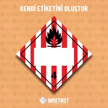 Sınıf 4.1 Alevlenir Katılar IMO Etiketi (Tasarla)
