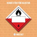 Sınıf 4.2 Kendiliğinden Yanmaya Yatkın Maddeler IMO Etiketi (Tasarla)
