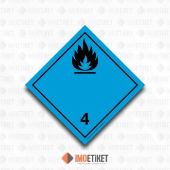 Sınıf 4.3 Su ile Temasta Yanıcı Gaz Çıkaran Maddeler ADR Etiketi