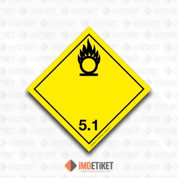Sınıf 5.1 Oksitleyici Madde ADR Etiketi