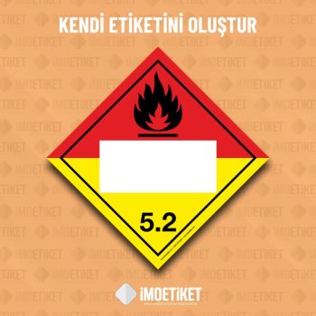 Sınıf 5.2 Organik Peroksitler IMO Etiketi (Tasarla)