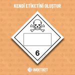 Sınıf 6.1 Zehirli Maddeler IMO Etiketi (Tasarla)