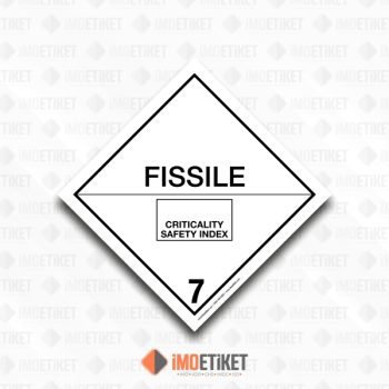 Sınıf 7 Fissile ADR Etiketi