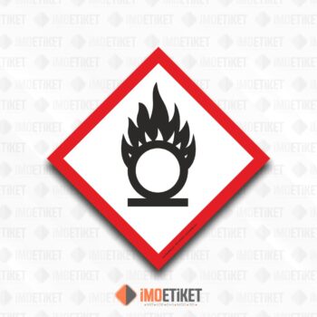 GHS03 Oksitleyici Madde Etiketi (Flame Over Circle) - GHS/CLP Tehlike Piktogramı