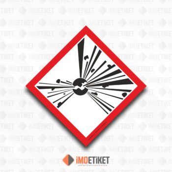 GHS01 Patlayıcı Madde Etiketi (Exploding Bomb) - GHS/CLP Tehlike Piktogramı